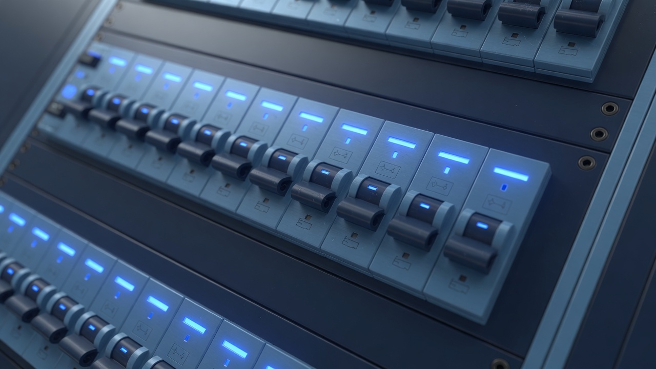 Electrical switchboard with circuit breakers